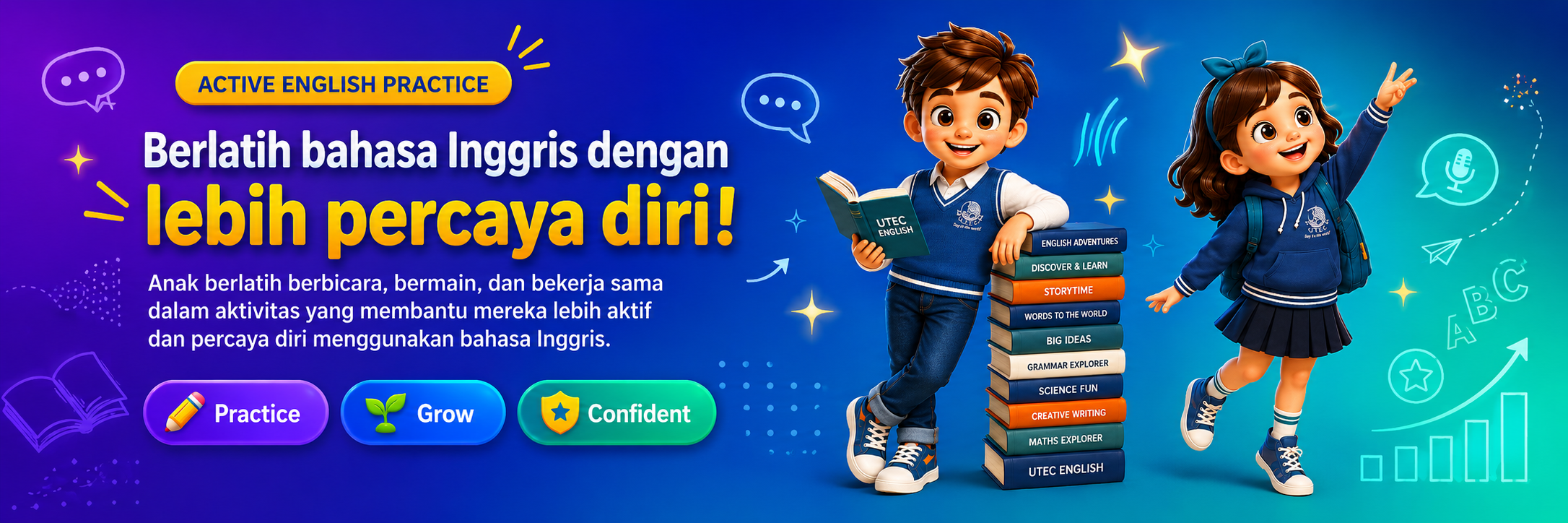 Berlatih bahasa Inggris dengan lebih percaya diri!