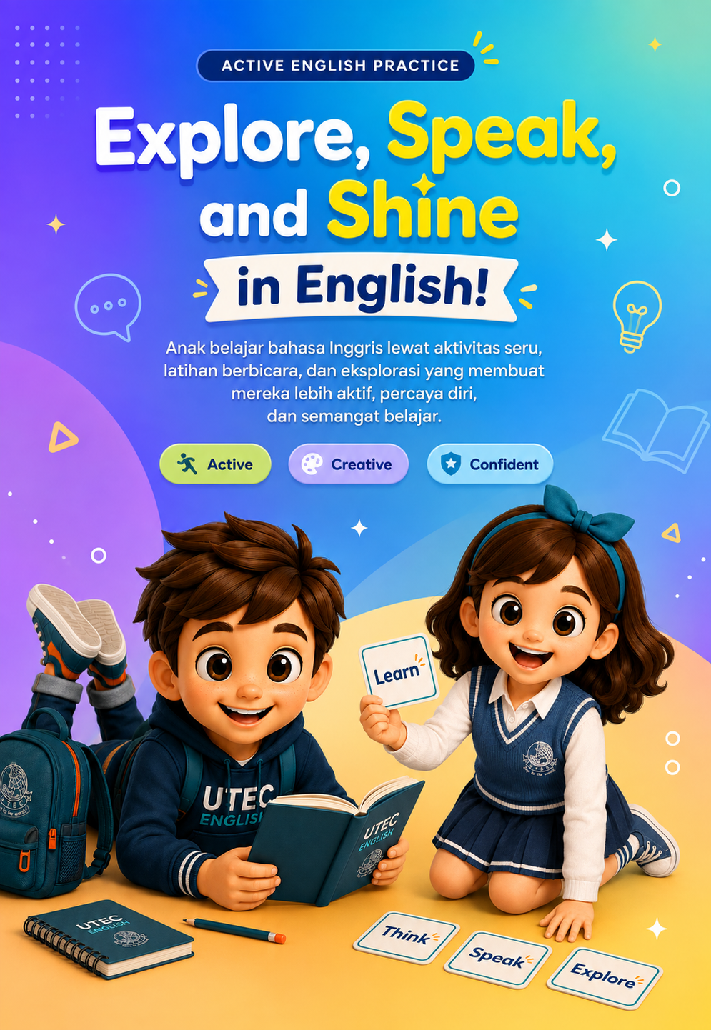 Berlatih bahasa Inggris dengan lebih percaya diri!